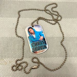 Chris Brown Dog Tag Necklace